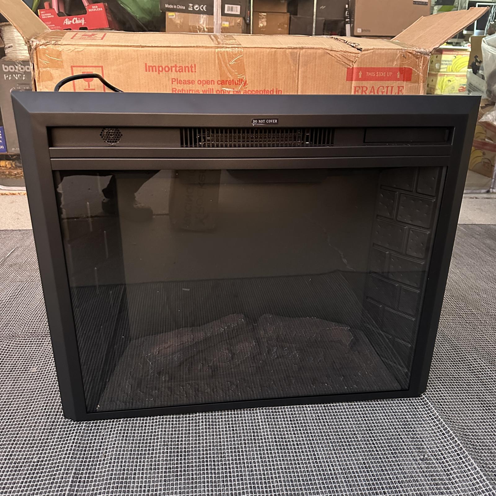 EdenDirect 30.51-in W Black Wall-Mount LED Fireplace - Photo 7