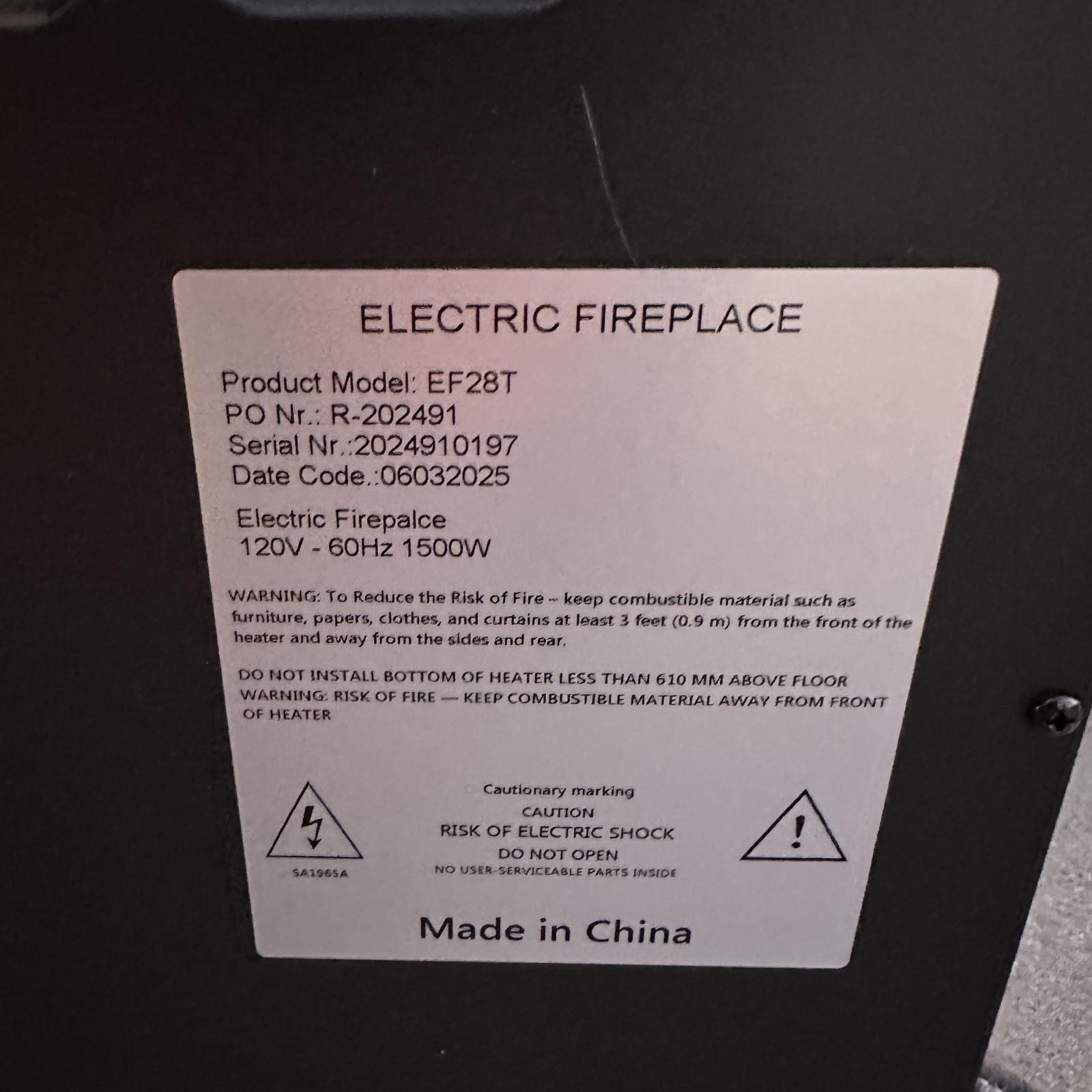 EdenDirect 30.51-in W Black Wall-Mount LED Fireplace - Photo 4