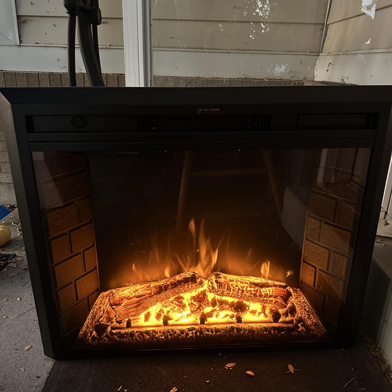 EdenDirect 30.51-in W Black Wall-Mount LED Fireplace - Photo 2