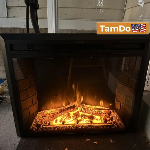 EdenDirect 30.51-in W Black Wall-Mount LED Fireplace at TamDoUS Taylorsville