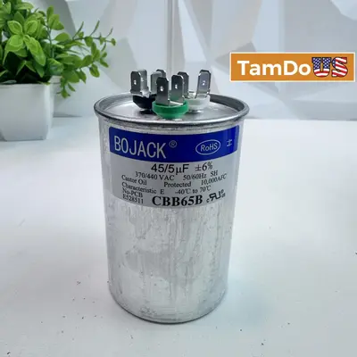 BOJACK CBB65B Capacitor 45/5 µF ±6%, 370/440V AC at Electrical Equipment & Supplies in new condition
