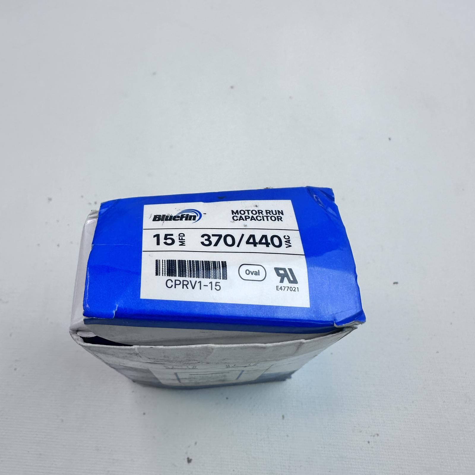BlueFin CPRV1-15 Capacitor 15 µF ±5%, 370/440V AC Motor Run - Photo 3