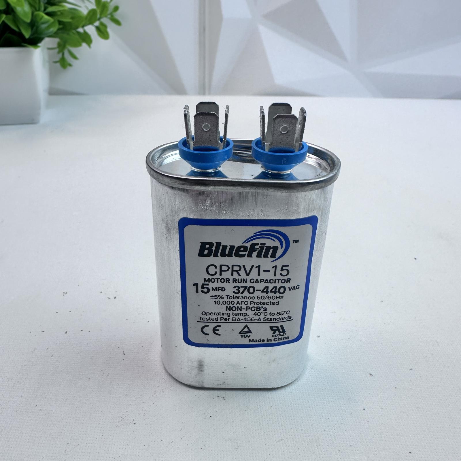 BlueFin CPRV1-15 Capacitor 15 µF ±5%, 370/440V AC Motor Run - Photo 2