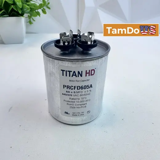 Titan HD PRCFD605A Capacitor 60/5 µF ±5%, 440/370V AC at TamDoUS Taylorsville