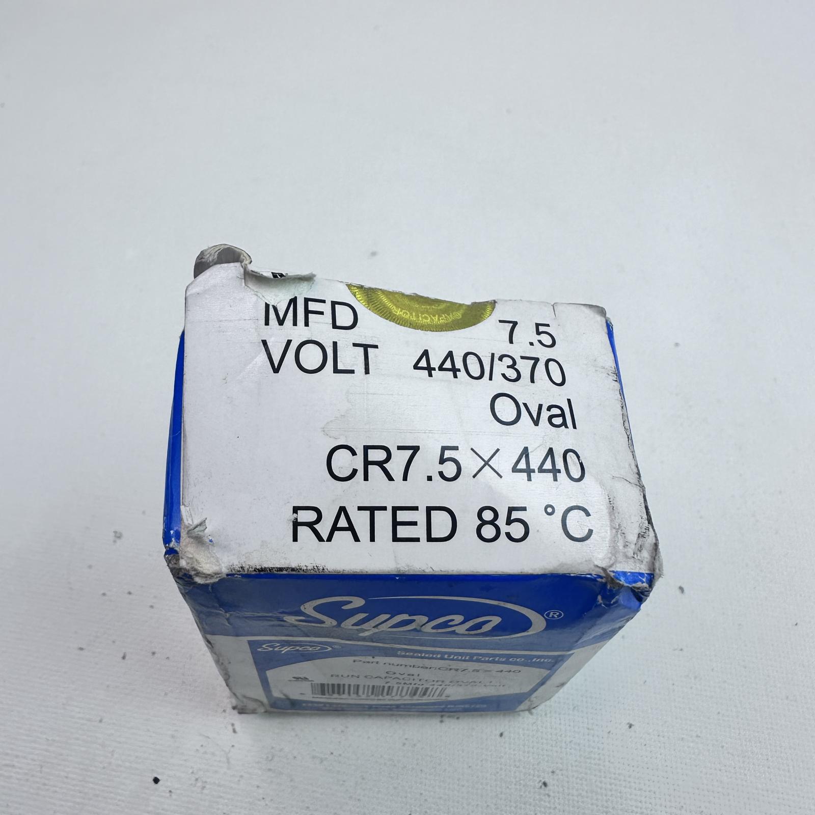 SUPCO CR7.5X440 Capacitor 7.5 µF ±5%, 440/370V AC - Photo 4