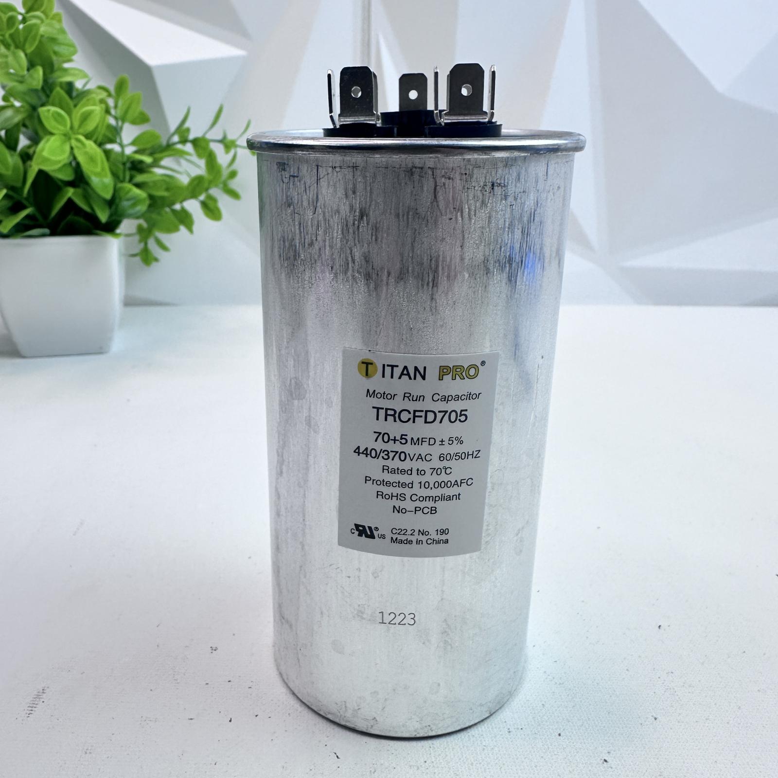 Titan Pro TRCFD705 Capacitor 70/5 µF ±5%, 440/370V AC - Photo 10