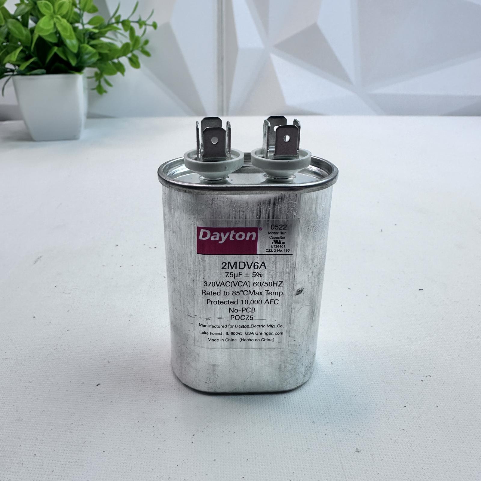 Dayton 2MDV6A Capacitor 7.5 µF ±5%, 370V AC - Photo 6