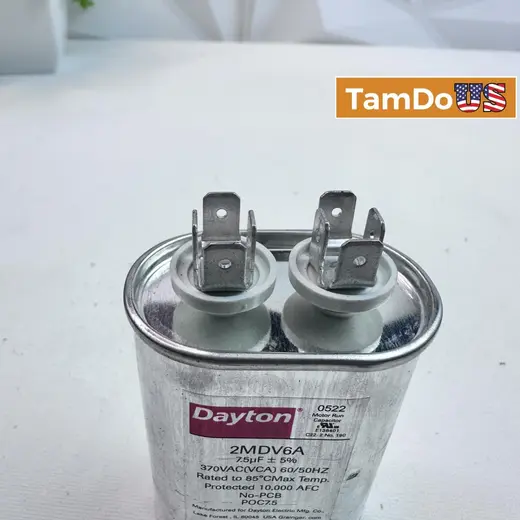 Dayton 2MDV6A Capacitor 7.5 µF ±5%, 370V AC at TamDoUS Taylorsville