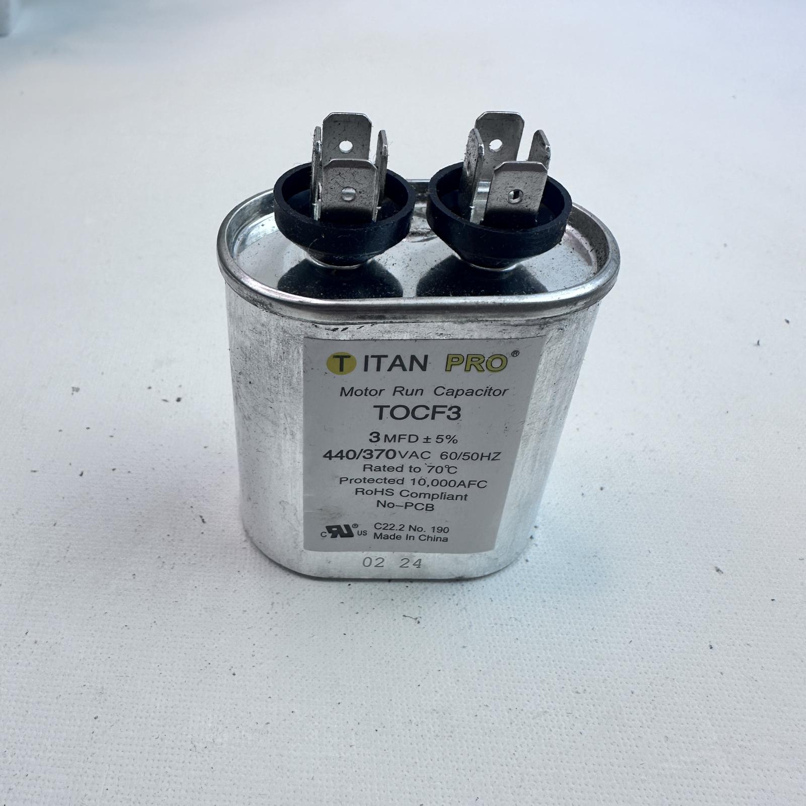 Titan Pro TOCF3 Capacitor 3 µF ±5%, 440/370V AC - Photo 9