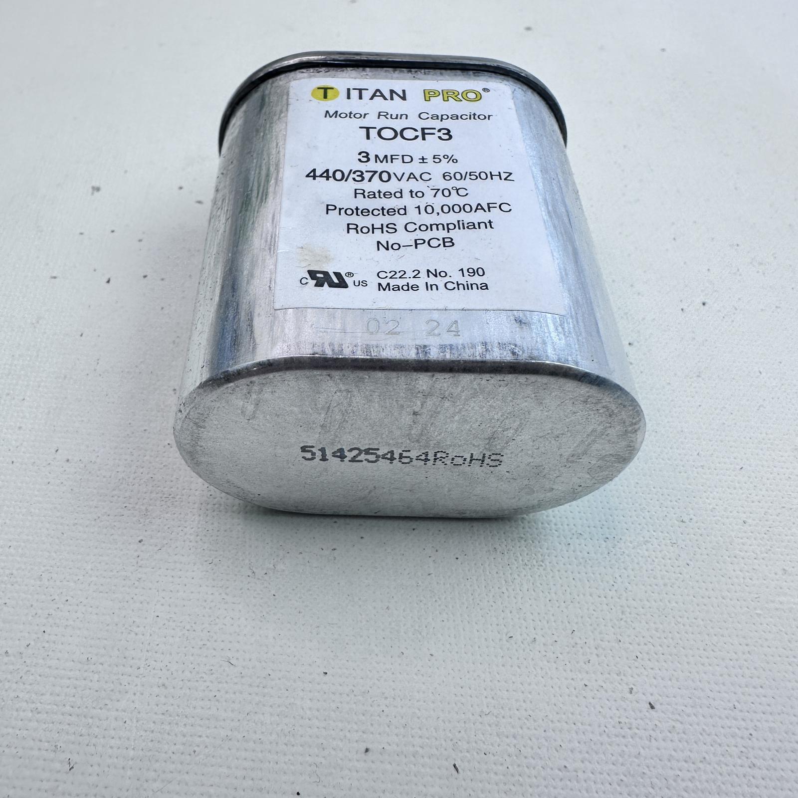 Titan Pro TOCF3 Capacitor 3 µF ±5%, 440/370V AC - Photo 6