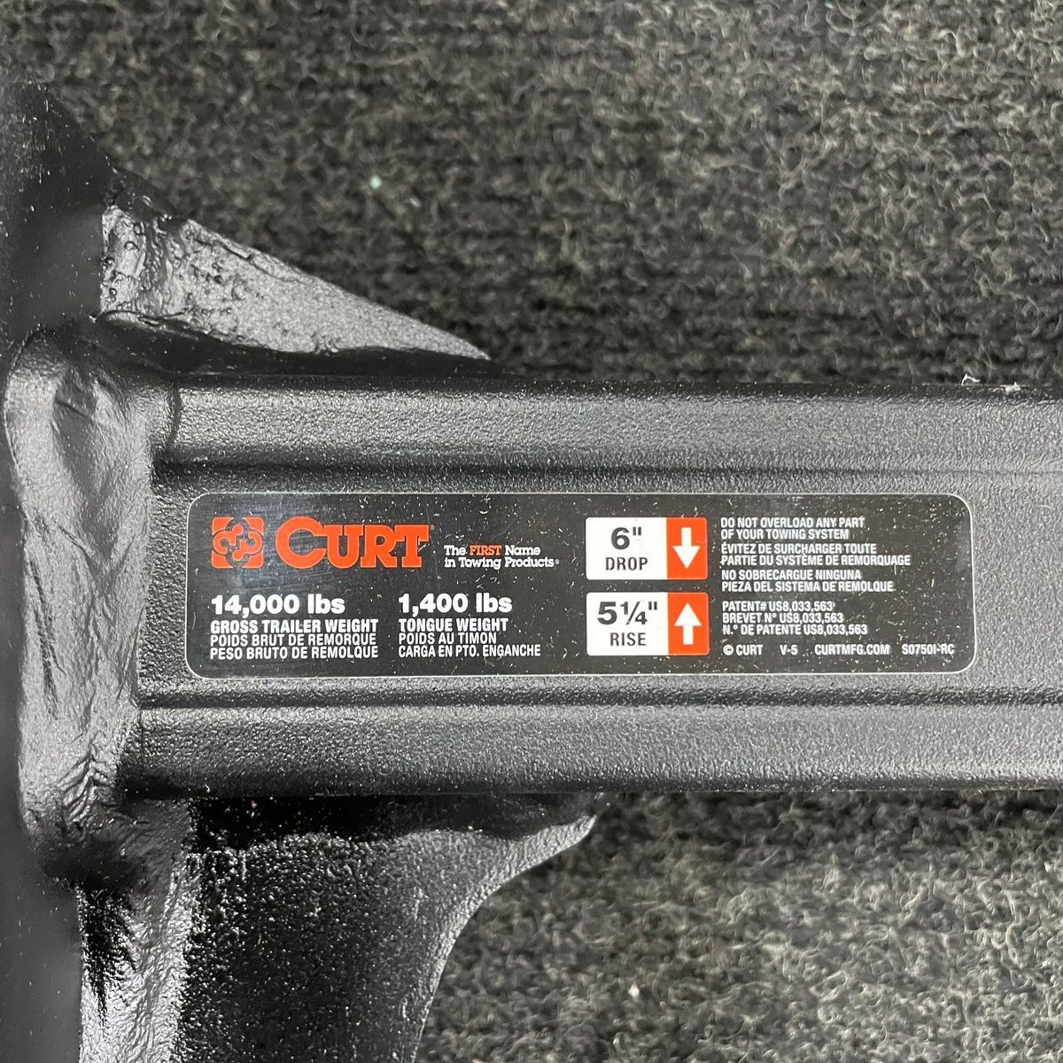 CURT 45900 Adjustable Channel Mount Hitch, 2-1/2" Receiver, 14,000 lbs Capacity - Photo 10