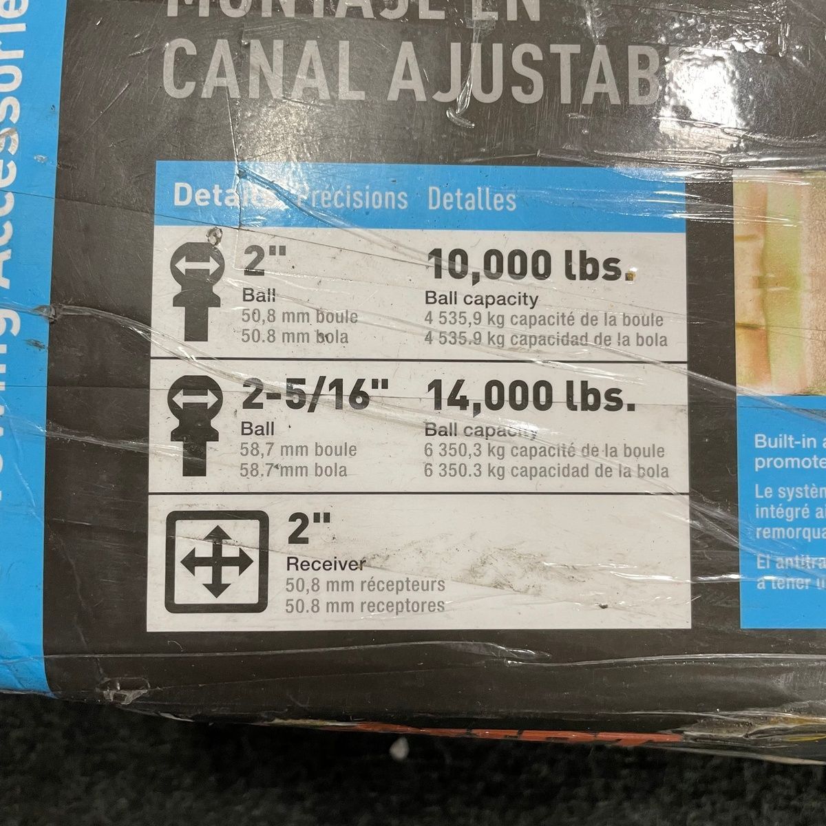 CURT 45900 Adjustable Channel Mount Hitch, 2-1/2" Receiver, 14,000 lbs Capacity - Photo 16