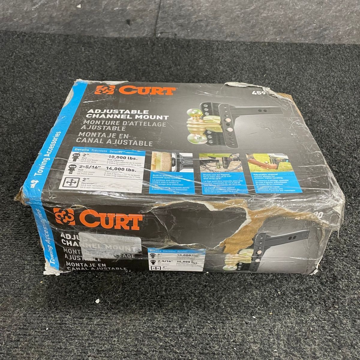 CURT 45900 Adjustable Channel Mount Hitch, 2-1/2" Receiver, 14,000 lbs Capacity - Photo 17