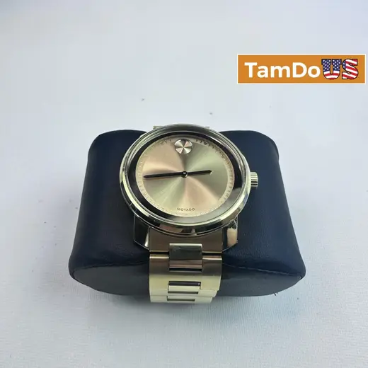 MOVADO $795 BIG GOLD STAINLESS STEEL BOLD SWISS MUSEUM DOT WATCH at TamDoUS Taylorsville