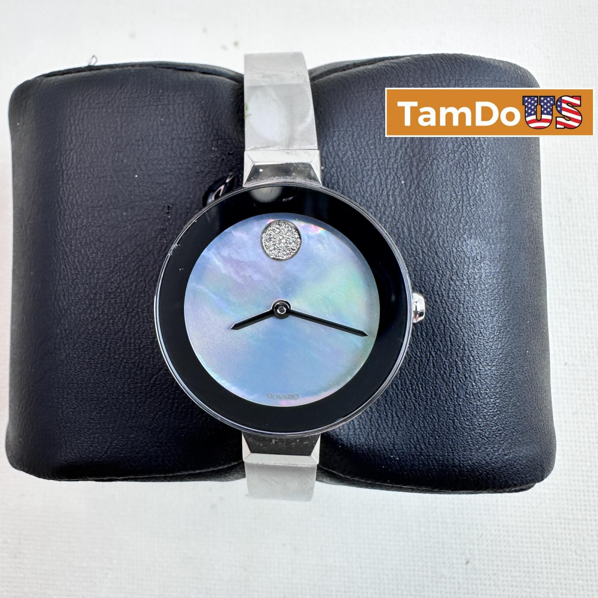 Movado $495 Bold Bangle Women’s Swiss Quartz Watch, Stainless Steel 28 mm - Photo 1