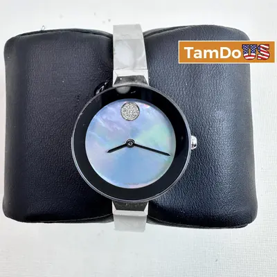 Movado $495 Bold Bangle Women’s Swiss Quartz Watch, Stainless Steel 28 mm at Watches, Parts & Accessories in excellent condition