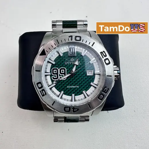 Invicta $459 Jason Taylor 38179 Automatic Men’s Watch, 48mm Steel, Green Dial at TamDoUS Taylorsville