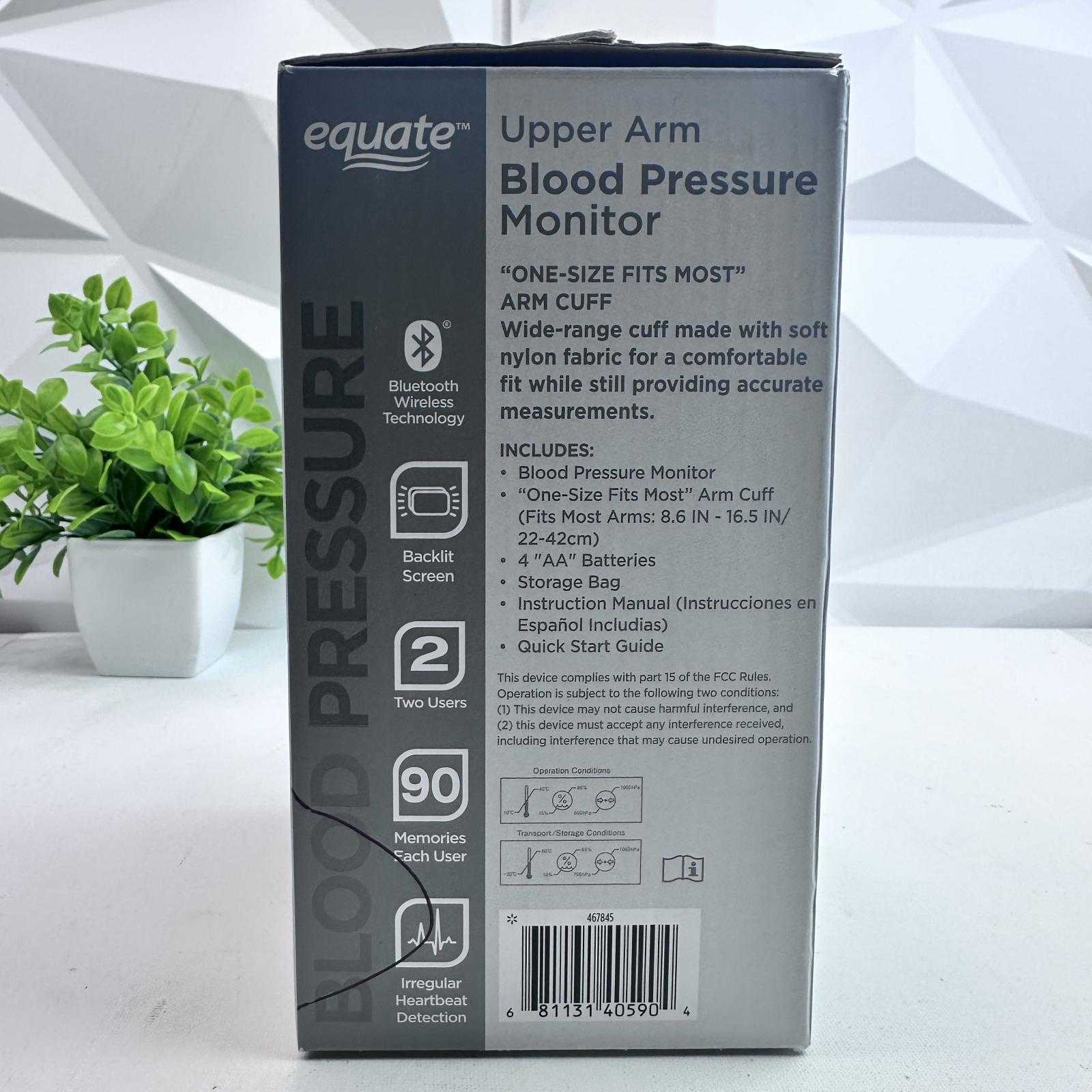 Equate 6000 Series Wireless Upper Arm Blood Pressure Monitor - Photo 6