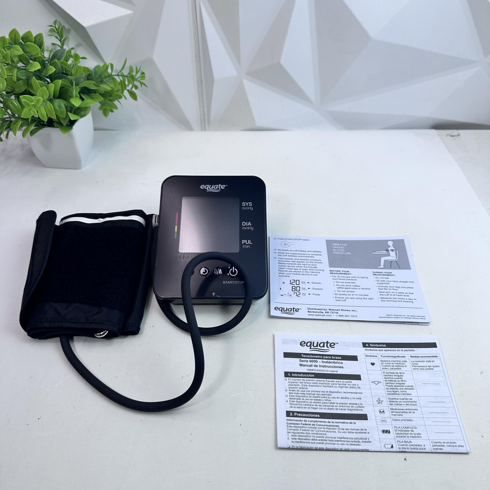 Equate 6000 Series Wireless Upper Arm Blood Pressure Monitor - Photo 3