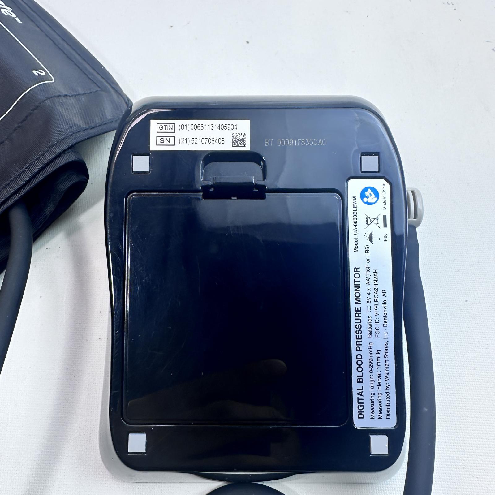 Equate 6000 Series Wireless Upper Arm Blood Pressure Monitor - Photo 5