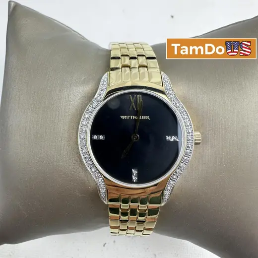 Wittnauer $725 Women's Watch WN4117 Diamond Accent Sapphire 30mm Stainless Steel at TamDoUS Taylorsville