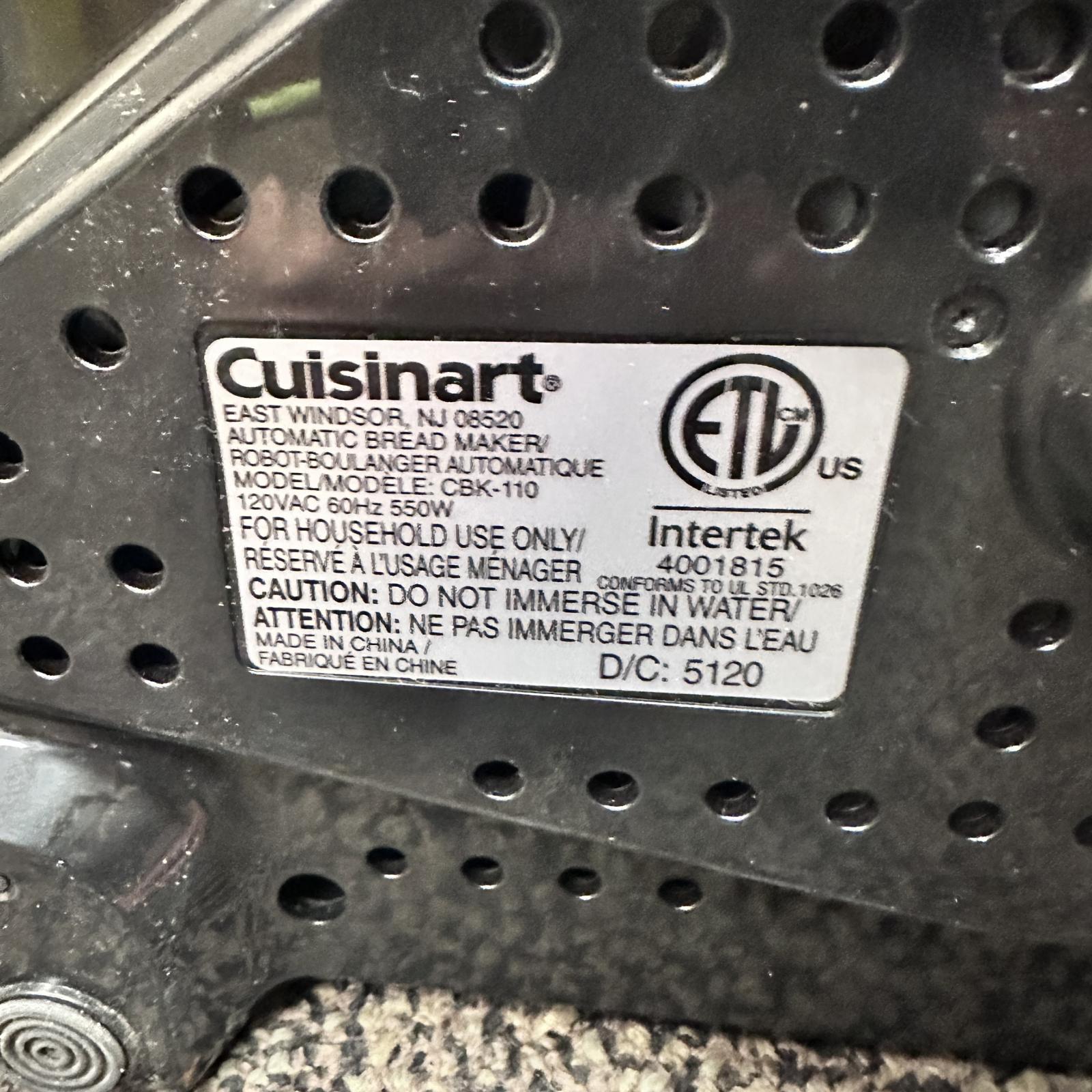 Cuisinart CBK-110 Compact Automatic Bread Maker, 2 lb, Stainless Steel - Photo 6