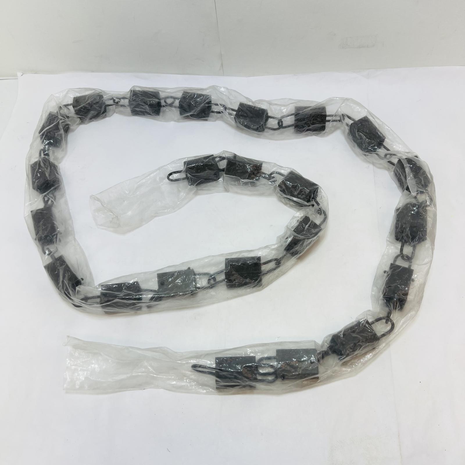 Heavy-Duty Metal Chain Lock Sleeve, 98" Long Security Chain - Photo 2