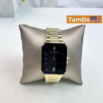 Wittnauer $575 Men's Watch WN3092 49mm Gold-Tone Diamond Accent Quartz Steel at Watches, Parts & Accessories in excellent condition
