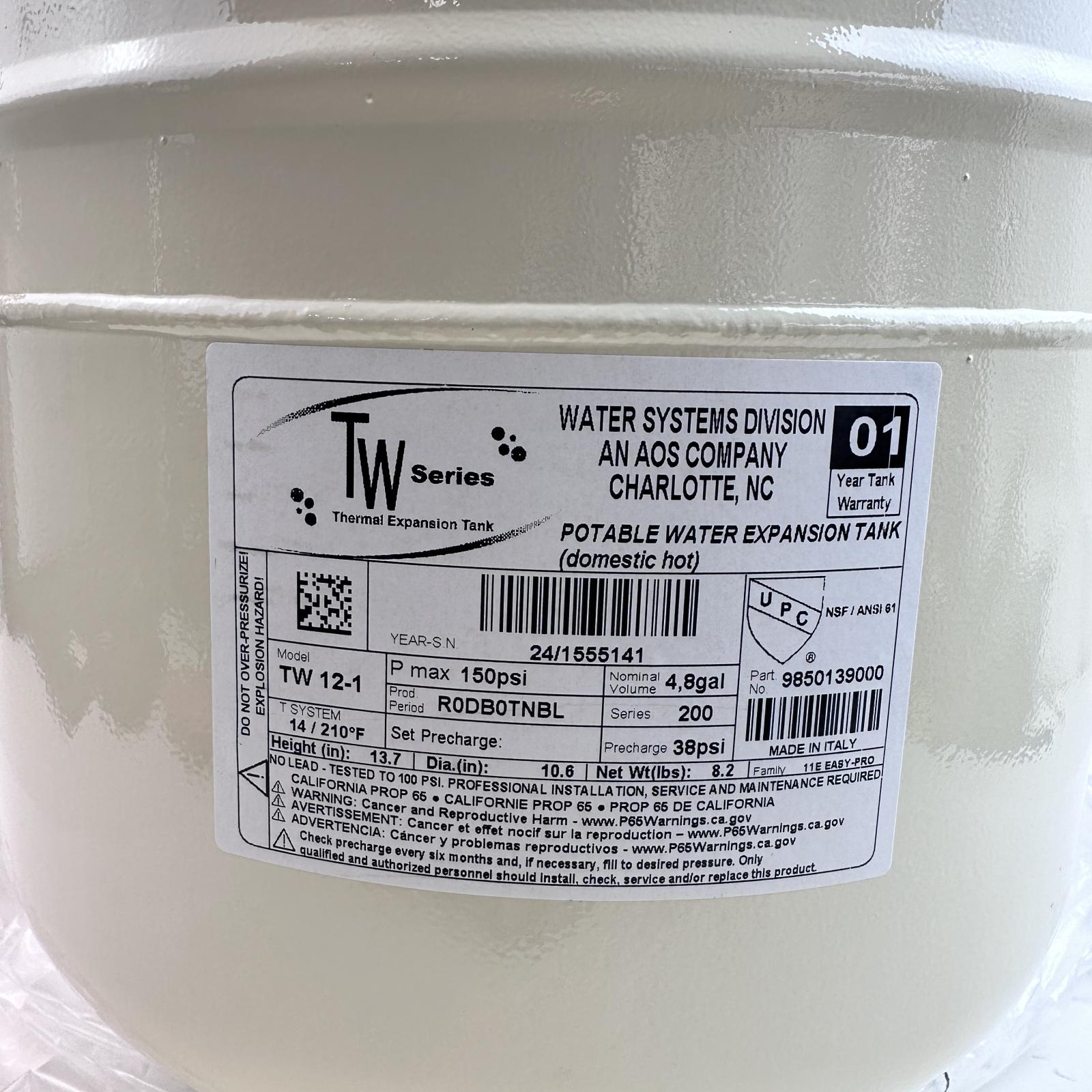 A.O.Smith TW Series TW-12-1 Thermal Expansion Tank 4.8 Gal - Photo 8