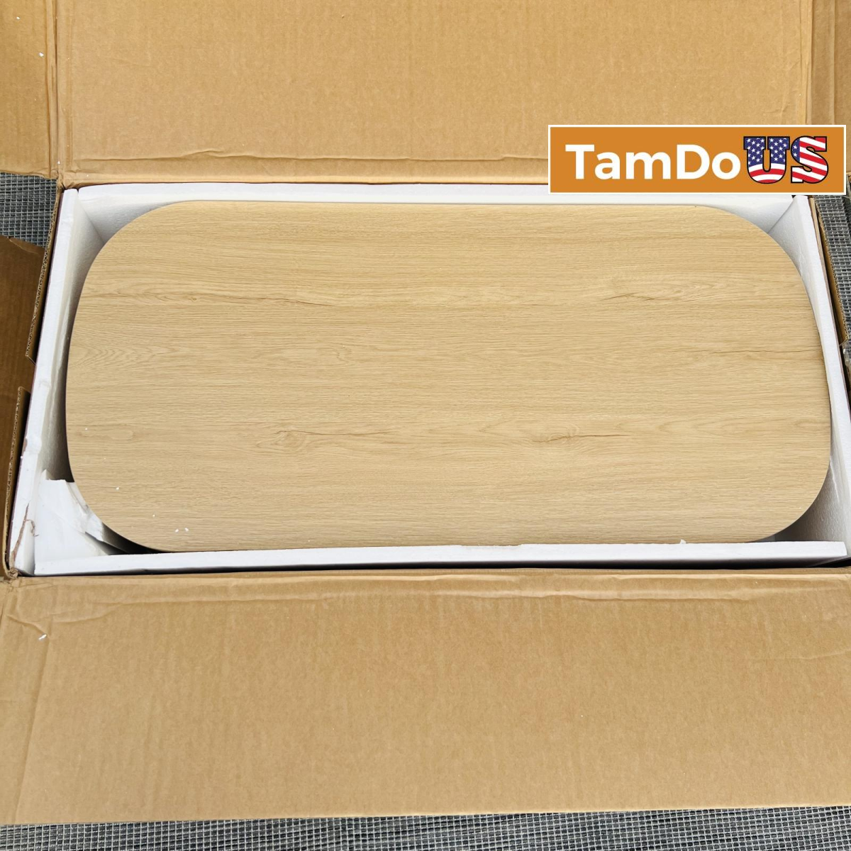 Modern Rectangular Wood Dining Table – Natural Finish, 150cm - Photo 1