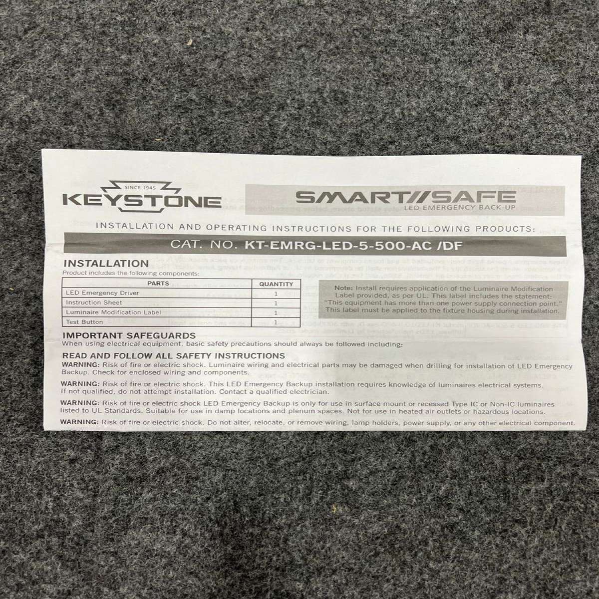 Keystone KT-EMRG-LED-5-500-AC/DF LED Emergency Backup Driver - Photo 8