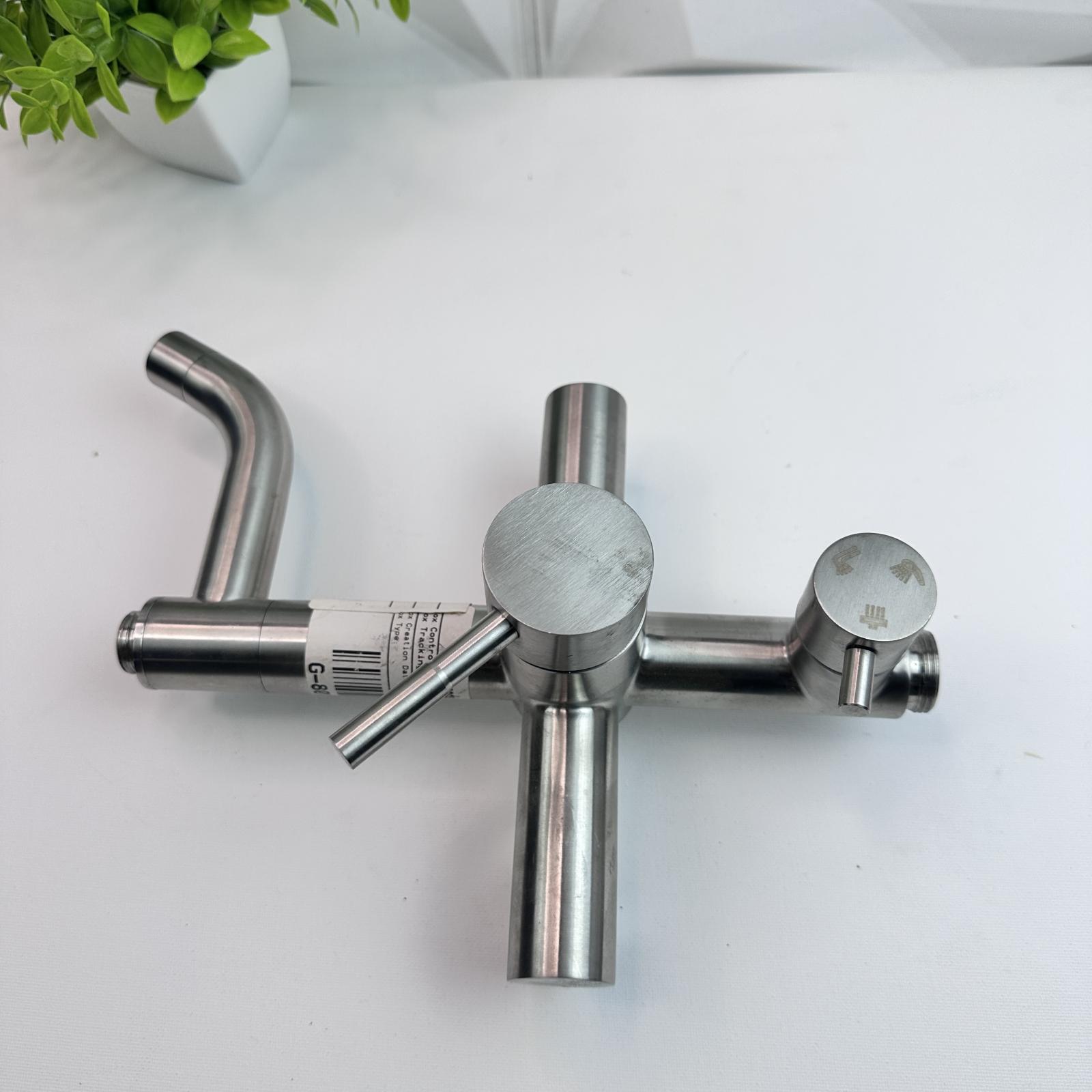 Stainless Steel Wall Mount Bathtub Faucet Mixer Valve – Brushed Finish - Photo 4