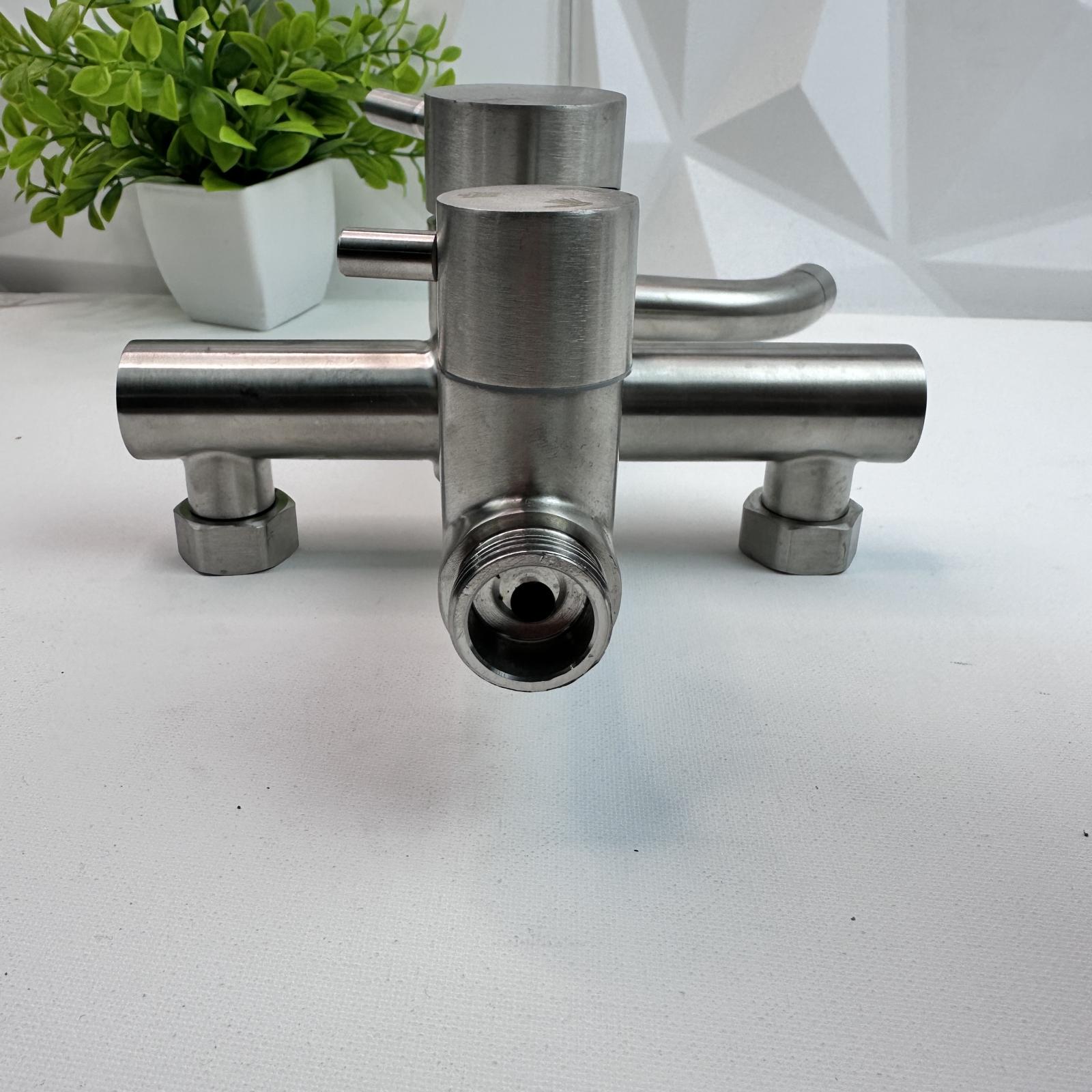 Stainless Steel Wall Mount Bathtub Faucet Mixer Valve – Brushed Finish - Photo 7