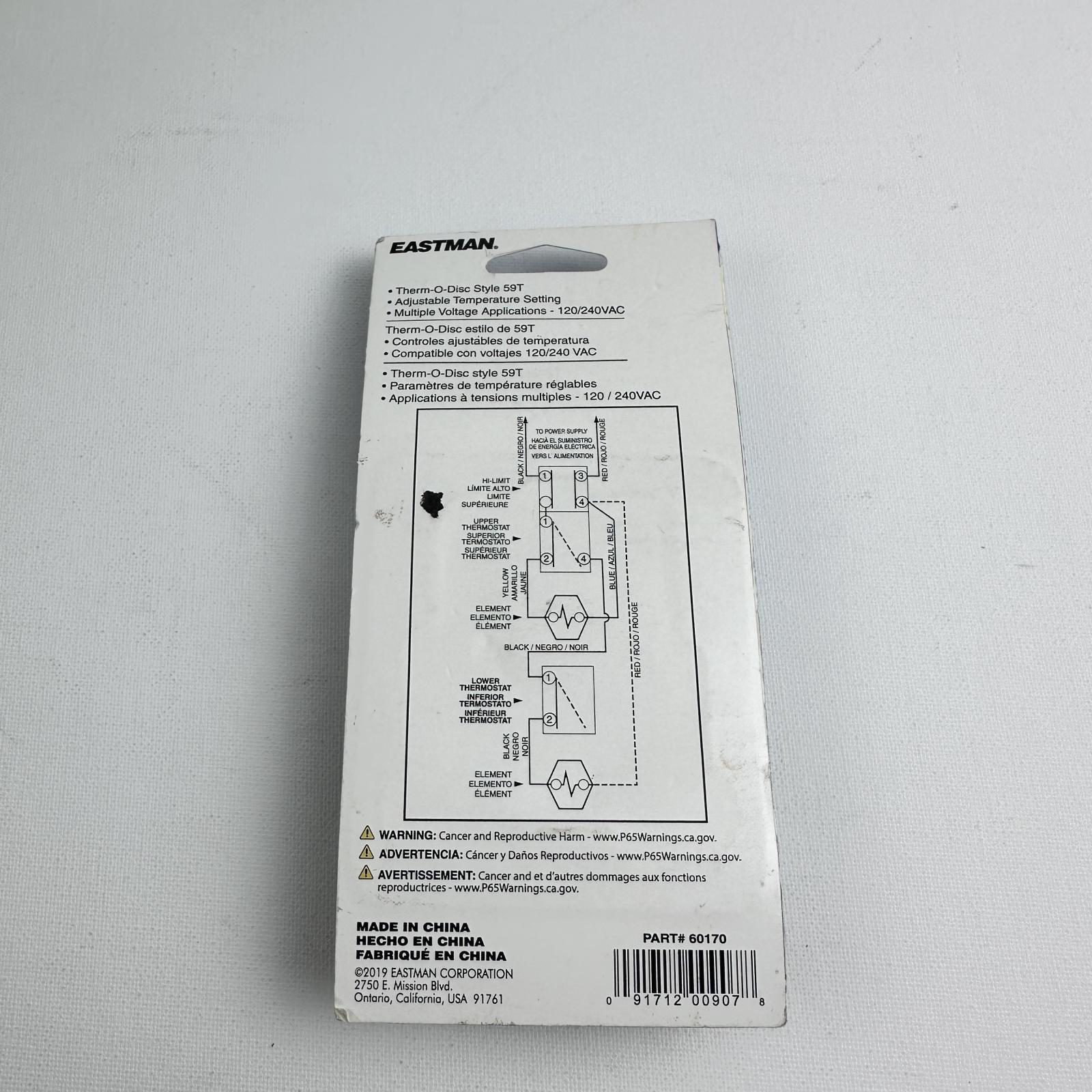 Eastman #60170 Lower Thermostat 125°F Therm-O-Disc Style Water Heater Part - Photo 3