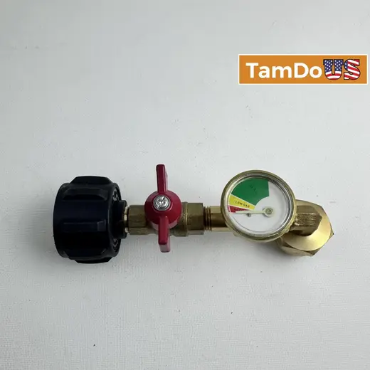 Propane Tank Gas Gauge Regulator Adapter w/ Shut-Off Valve & Pressure Meter at TamDoUS Taylorsville