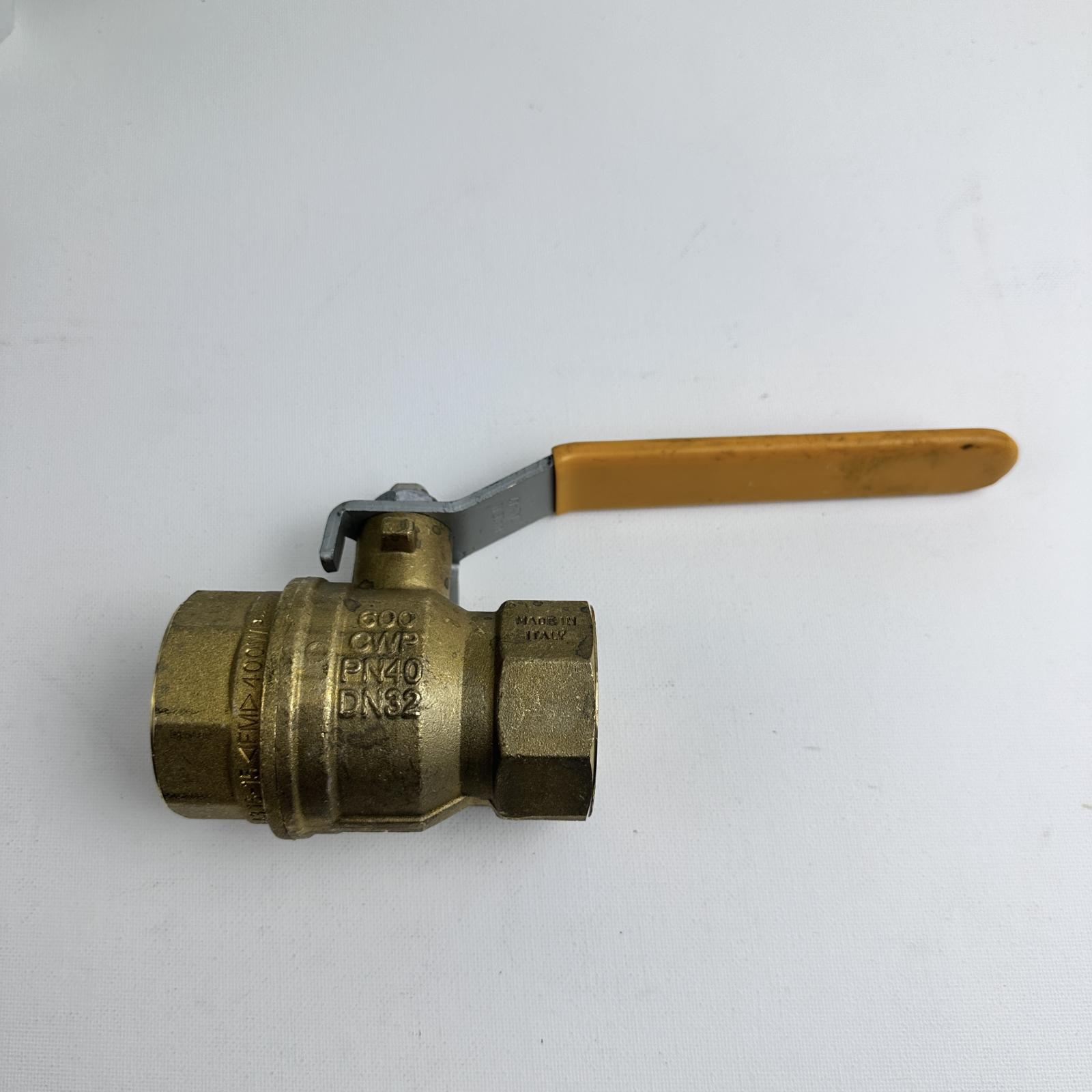Parker Brass Ball Valve 1-1/4" 600 WOG CMP PN40 DN32 Made in Italy - Photo 2