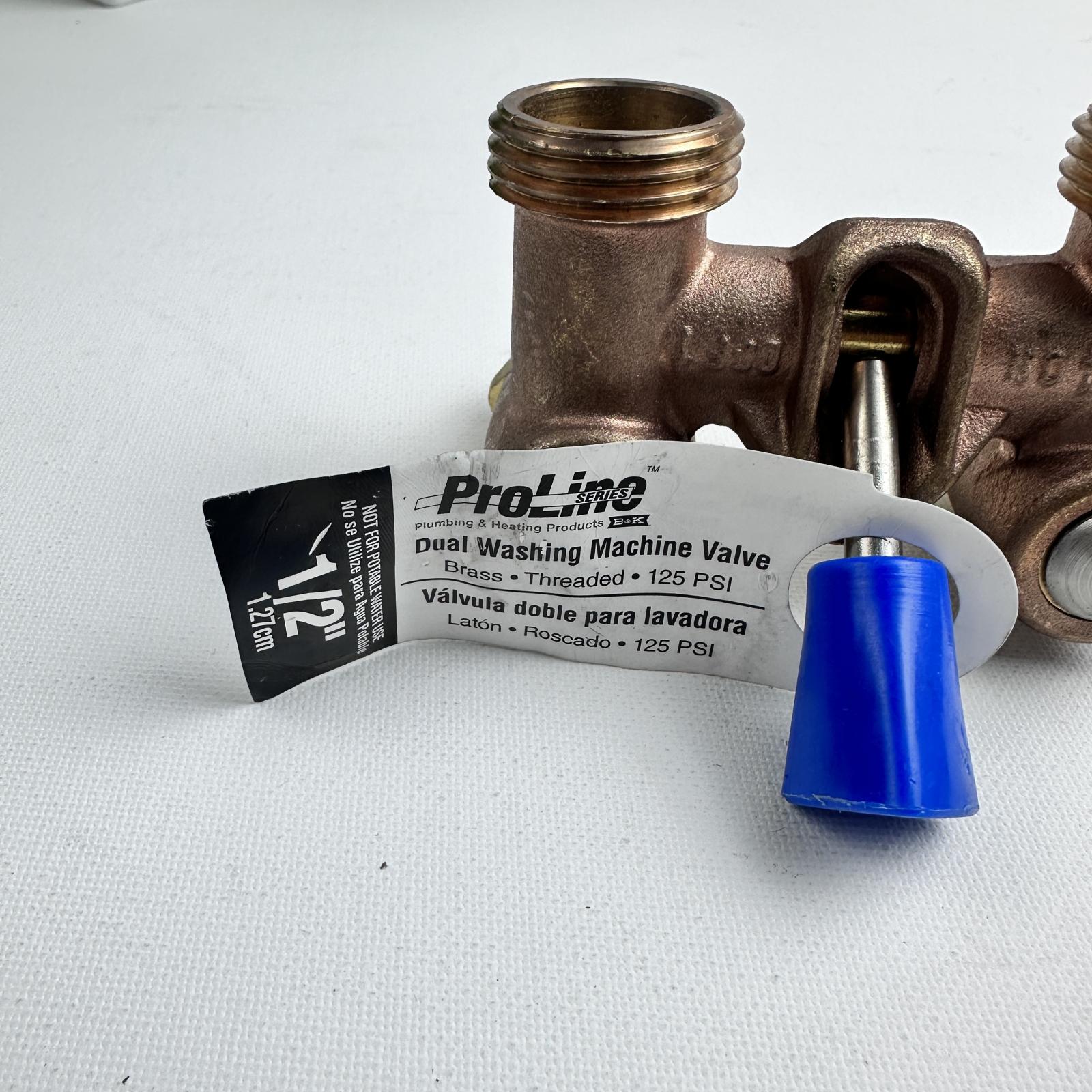 ProLine Series Dual Washing Machine Valve Brass Threaded 125 PSI - Photo 5