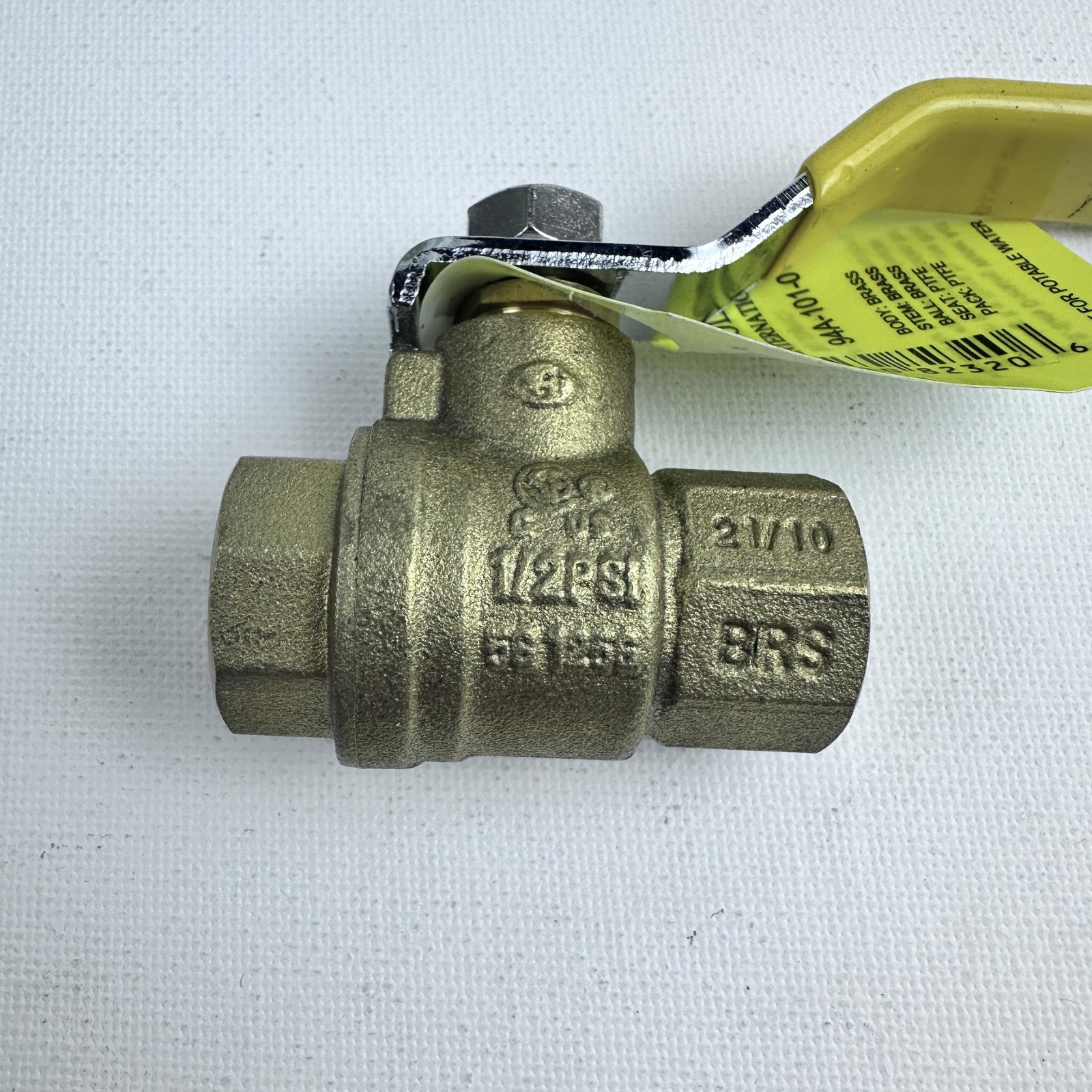 Apollo 94A-101-01 Brass Ball Valve 1/4" NPT Female Full Port PTFE Seat - Photo 6