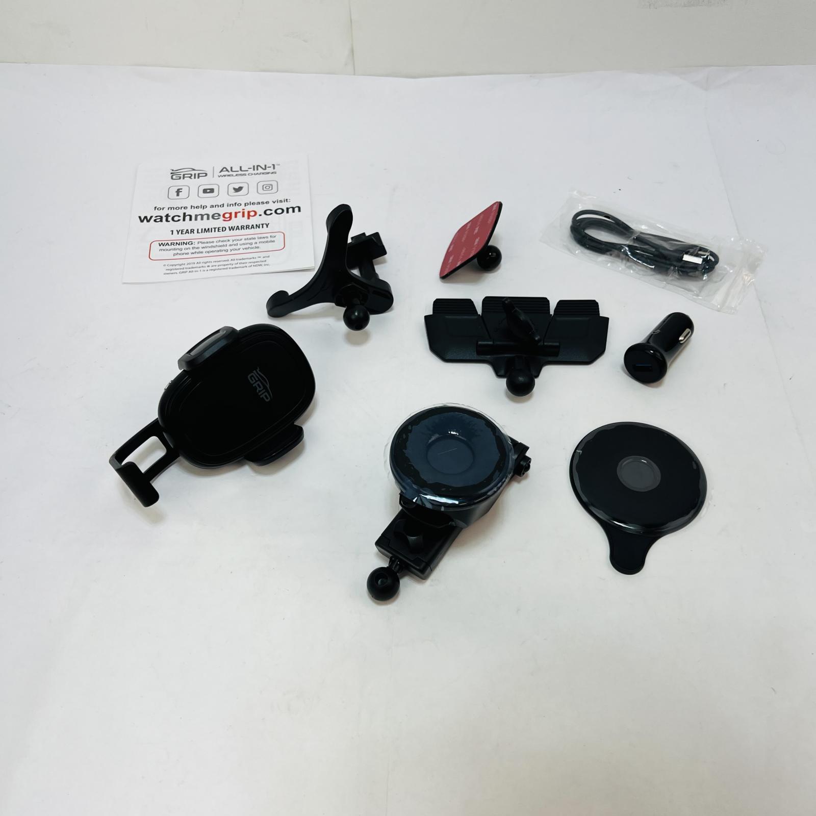 PureGear Grip All-In-1 Wireless Car Charger Mount 10W Qi Fast Charging - Photo 3