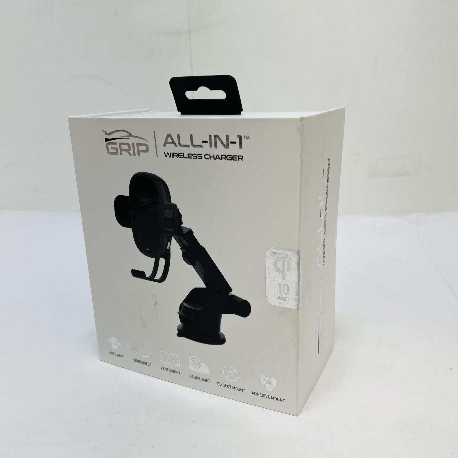 PureGear Grip All-In-1 Wireless Car Charger Mount 10W Qi Fast Charging - Photo 2