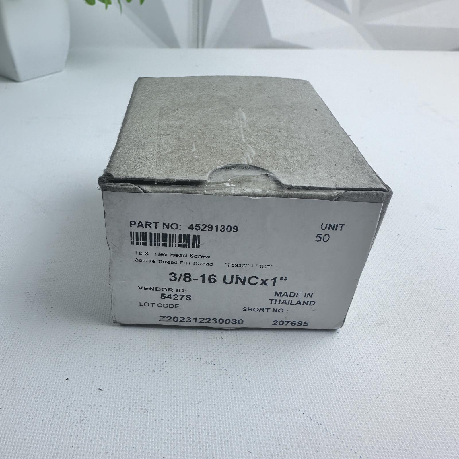 3/8-16 UNC x 1" Stainless Steel Hex Head Screws (Box of 50) - Photo 3