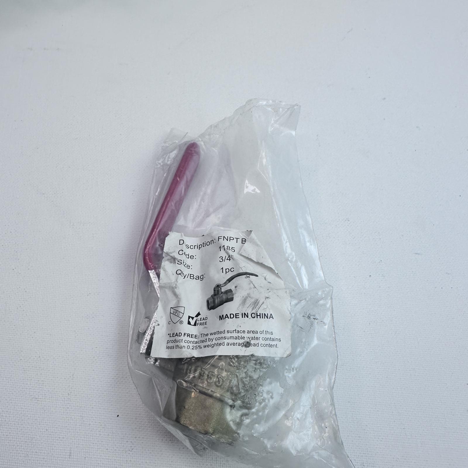 3/4" FNPT Lead-Free Brass Ball Valve 1185 – Full Port Water Shut-Off Valve - Photo 2