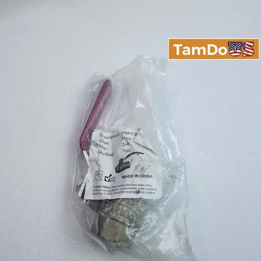 3/4" FNPT Lead-Free Brass Ball Valve 1185 – Full Port Water Shut-Off Valve at TamDoUS Taylorsville