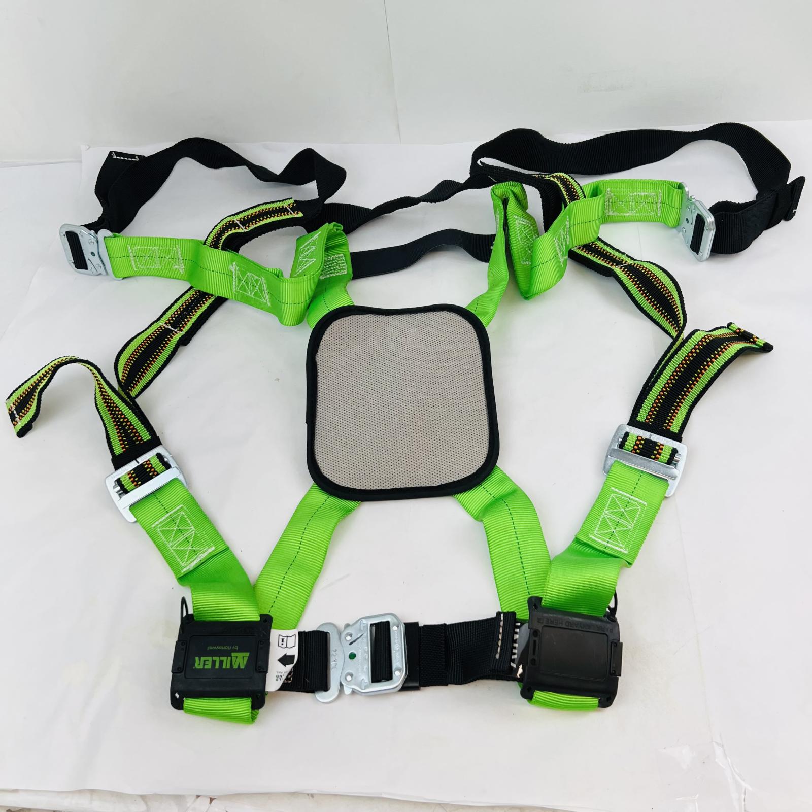 Miller Full Body Safety Harness ANSI Z359.11-2021, 130–310 lbs, Green/Black - Photo 3