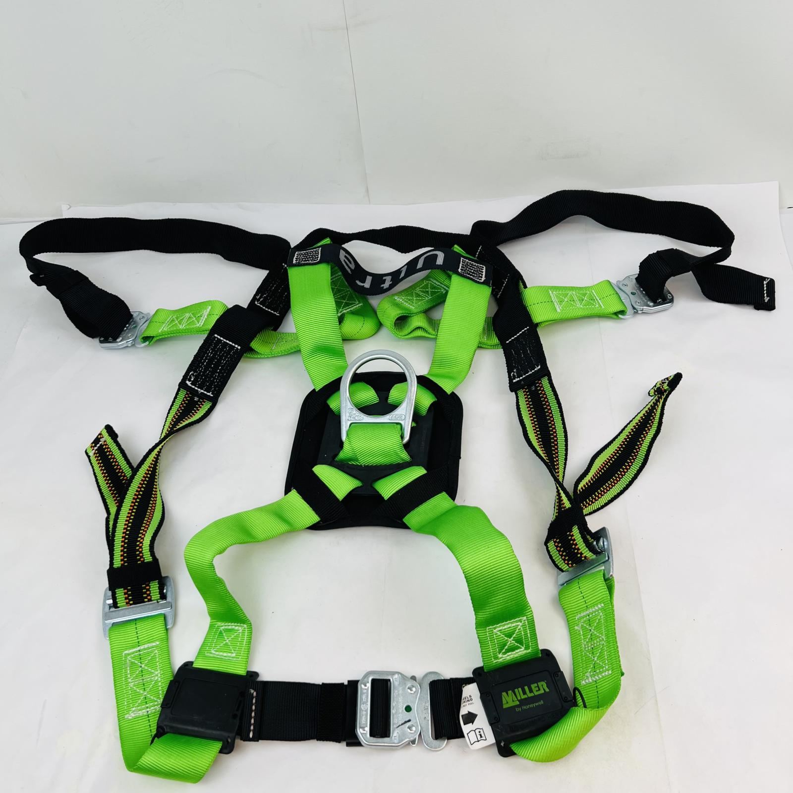 Miller Full Body Safety Harness ANSI Z359.11-2021, 130–310 lbs, Green/Black - Photo 2