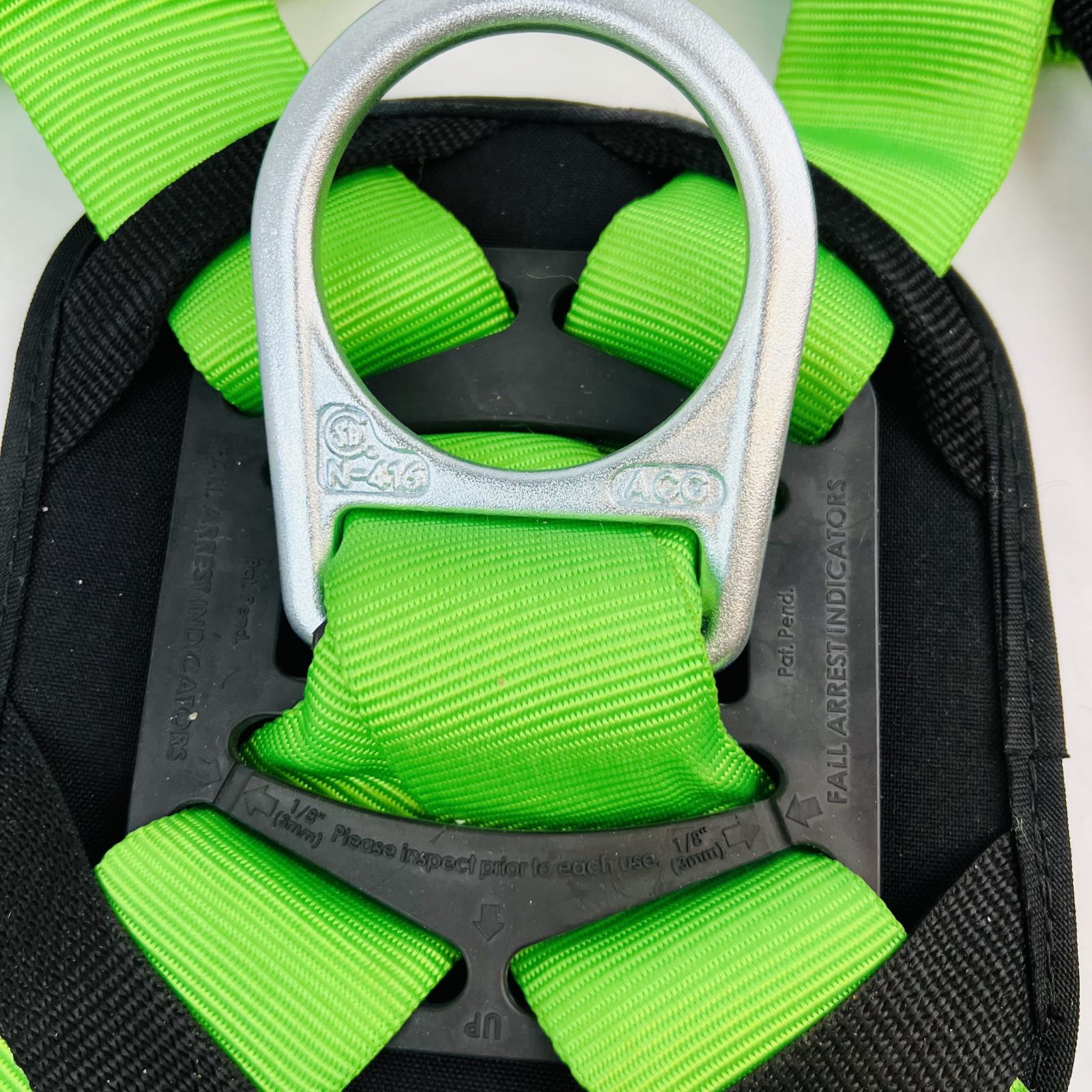 Miller Full Body Safety Harness ANSI Z359.11-2021, 130–310 lbs, Green/Black - Photo 7