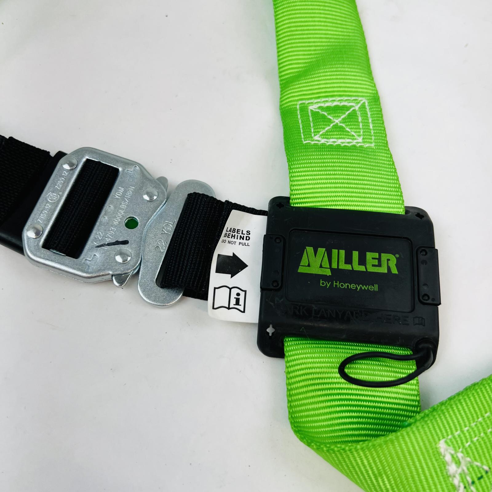 Miller Full Body Safety Harness ANSI Z359.11-2021, 130–310 lbs, Green/Black - Photo 8