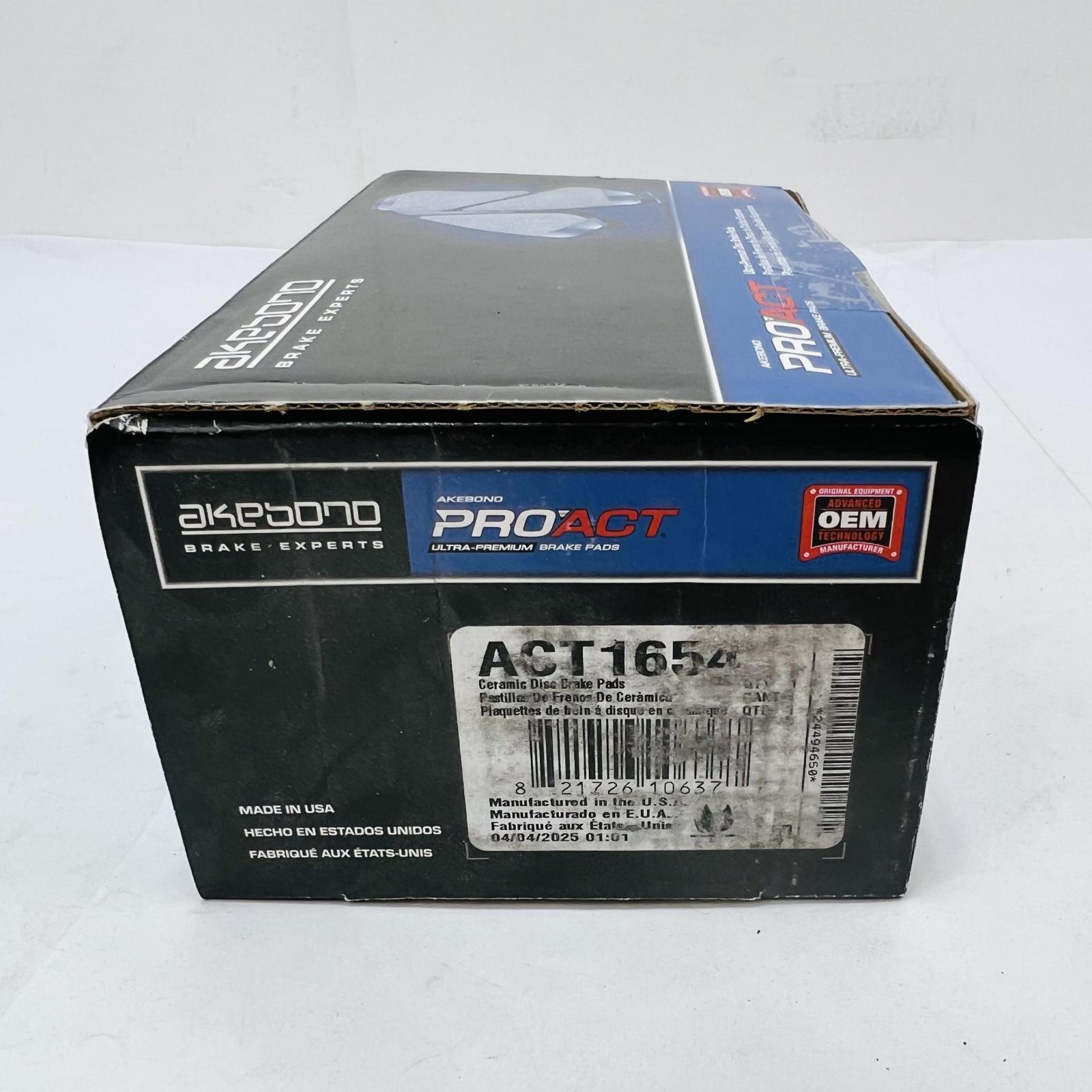 Akebono ACT1654 Ceramic Front Brake Pads ProACT OEM for Ford Lincoln Mazda - Photo 3