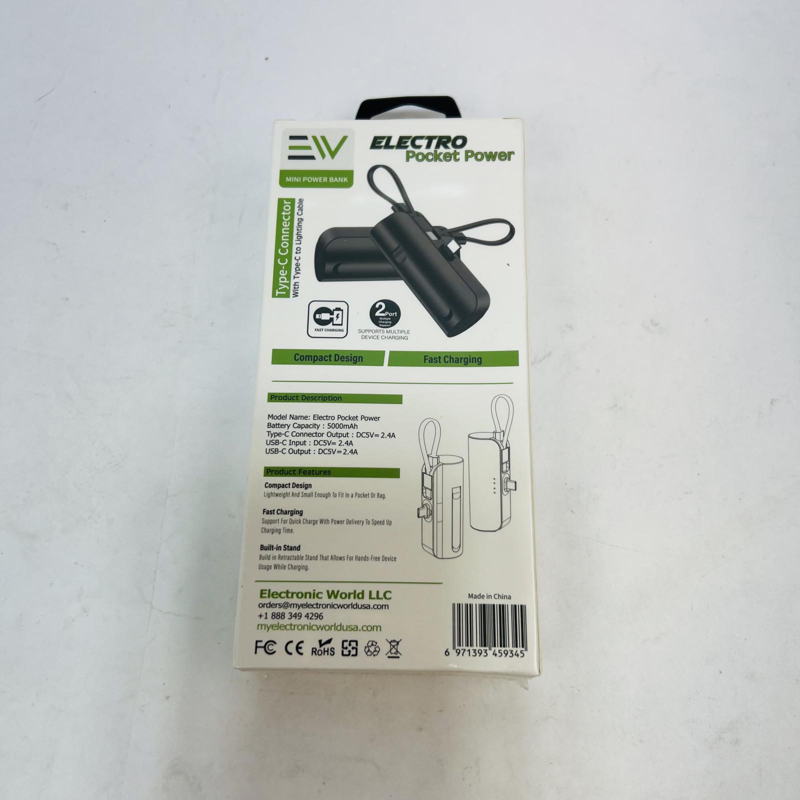 Electro Pocket Power Mini Power Bank 5000mAh, USB-C/Lightning, Fast Charge - Photo 3