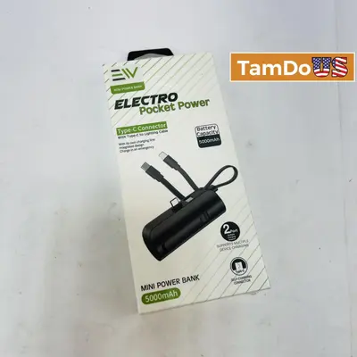 Electro Pocket Power Mini Power Bank 5000mAh, USB-C/Lightning, Fast Charge at Multipurpose Batteries & Power in new condition